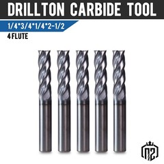 4 Flute 1/4″x3/4″x1/4″x2-1/2″ Variable Helix Solid Carbide End Mill AlTiN Coated