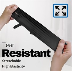 Disposable Nitrile Exam Gloves, 5 Mil Black, Powder-Free Heavy Duty Clean Glove