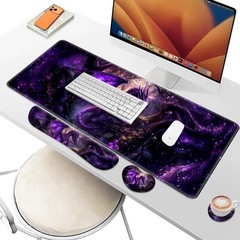 Desk Pad and Keyboard Wrist Rest, Large Mouse 31.5 x 11.8 inches, Dragon