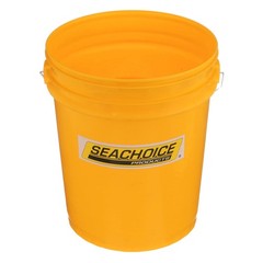 Seachoice 5-Gallon Plastic Bucket w/Metal Handle, Yellow One Size,