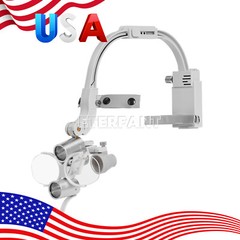 ETERFANT Dental Headband 3.5X Binocular Loupes+5W Dual LED Head Light 2 Leds