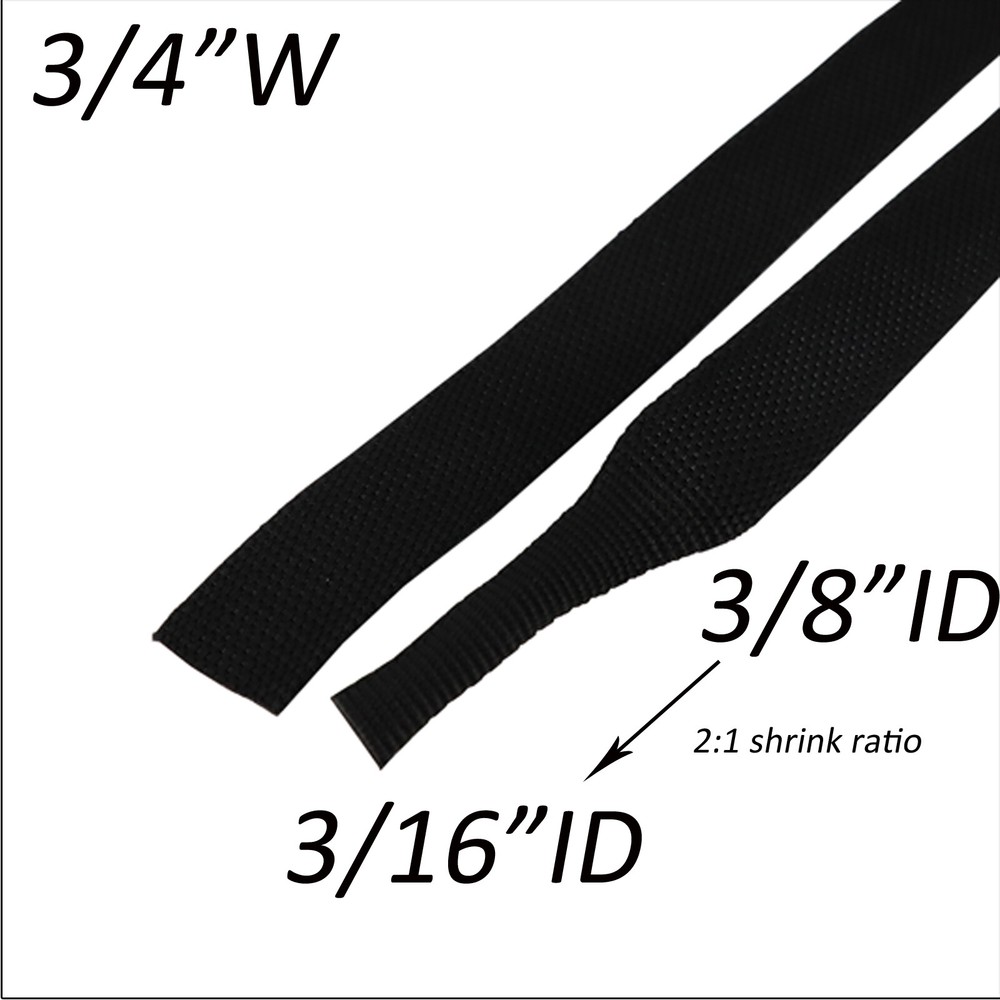 Heat Shrink Braided Sleeve Wire Loom 2:1 Abrasion Protect Wire Harness Sheath