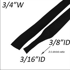Heat Shrink Braided Sleeve Wire Loom 2:1 Abrasion Protect Wire Harness Sheath