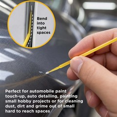 Paint Touch Up Micro Brushes, 100 Fine 1.5 mm Tip Brush Applicators, Auto Detail