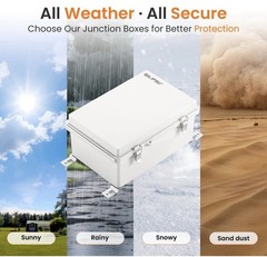 IP67 Waterproof Plastic Electrical Enclosure Junction Box (11.2”x7.7”x5.1”)-New