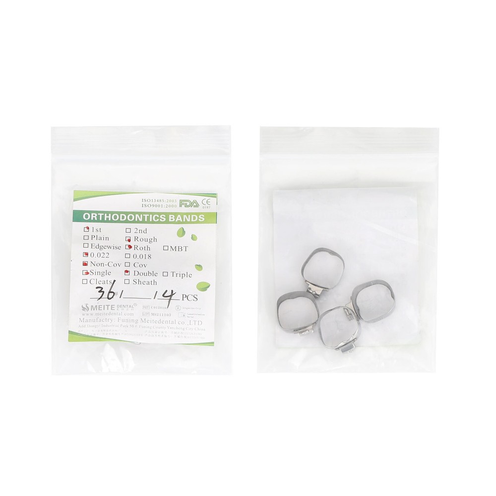 4Pcs/Kit Dental Orthodontic Molar Buccal Tube Roth 022 1st U1L1 Bands #36 to #40