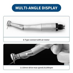AZDENT Dental Handpiece Slow Low Speed Contra Angle Straight Air Motor 2/4Hole