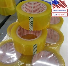 36 ROLLS – 2 INCH x 110 Yards (330 ft) Clear Carton Sealing Packing