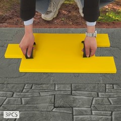 Concrete Stamping Molds Set Of 3 Stone Texture 50 × 30 cm For Floor & Wall