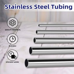 3/8 Inch 9.5mm OD Round Metal Pipe, 304 Stainless Steel Tubing, 12″ Length We…