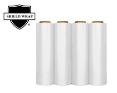 4 Rolls 18″ x 1500′ Pallet Cast Stretch Hand Shrink Film Wrap (80 Gauge) Clear