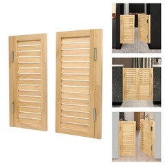 Swinging Door Cafe Doors, 33.5″ Wx35.4 H Wooden Half Saloon Door+4 Metal Hinges