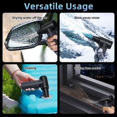 3-Gear Electric Portable Air Duster – 180000RPM Jet Dryer Blower, No Canned A…