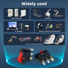5 Pcs AC110V/120V Rocker Switch Red Light 3 Pin LED SPST ON-Off USA SHIPPING