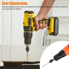 2x Keyless Chuck Conversion 1/4″ Hex Shank Adapter Drill Bit Quick Change Driver