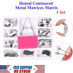 1Box/36PCS Dental Saddle Contoured Metal Matrices Matrix With Springclip New