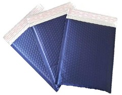 Proline Packaging Proline Matte Metallic Blue Bubble Padded Mailers Extra Wide