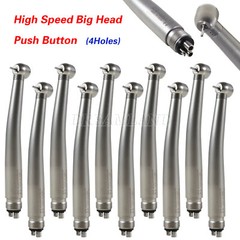 10pcs Dental High Speed Handpiece Standard Push Button Single Spray 4 Holes