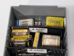 Lot of Assorted Miniature Glass Tube Fuses, 3 & 4 Amperages – As Pictured