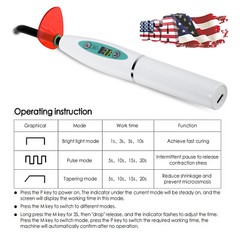 Lámpara de curado con luz LED curado dental Resina compuesta inalámbrica USA