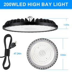 20 Pack 200W Led UFO High Bay Light Commercial Warehouse Industrial Shop Light