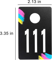1 to 200 Live Plastic Number Tags Normal & Reverse Mirror Image Coat Room Check