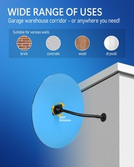 11.65 in Acrylic Convex Security Mirror, Wall Mount