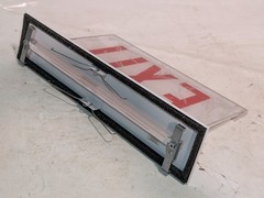 MYM/2012 emergency EXIT sign for Alkco RGLO edge-lit LED ceiling-mounted housing