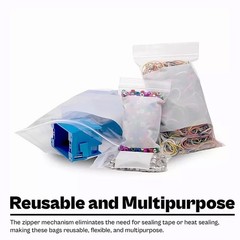 Clear Reclosable Plastic Bags White Block 4″ x 6″ 2 Mil Top Seal Bag 1000 Pcs