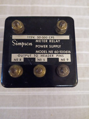 Vintage Simpson Meter Relay Power Supply 60-100616 115V 50-500Hz