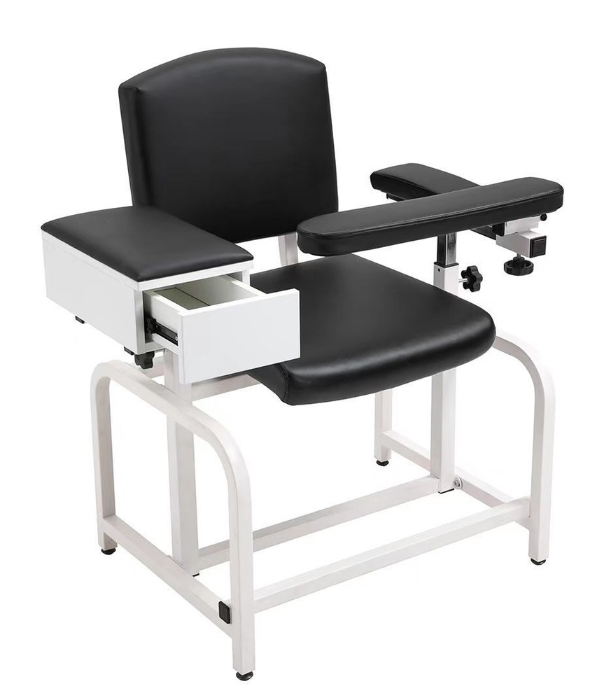 Phlebotomy Chair with Drawer – Black