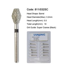 Dental Diamond Burs Round End Taper 330 Pear Barrel Long Surgical Bur High Speed
