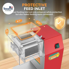 850W Meat Cutter Machine, Commercial Meat Cutting Machine 5Mm/0.2Inch Heavy Duty
