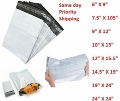 Poly Mailers Bag 6×9 7.5×10.5 9×12 10×13 12×15.5 14.5×19 19×24 24×24 50-1000