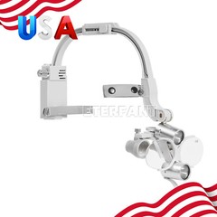 ETERFANT 3.5X Dental Headband Binocular Loupes+5W Dual LED Head Light 2Leds US