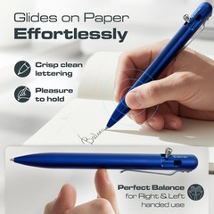 BASTION Bolt Action Pen | Aluminum Blue | Durable Professional Ballpoint Pen