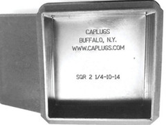 2 1/4″ SQUARE-2.25″ – 10-14 Ga ( 1.99″ – 2.08″ ID) Black Plastic Tubing Plug