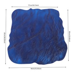 36″ X 36″ Slate Stone Texture Decorative Concrete Cement Stamps Mats Blue
