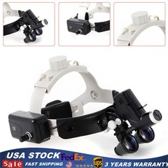 220V Scheinwerfer Medizinische Stirnlampe Chirurgisch 3.5X Binocular Kopflupe DE