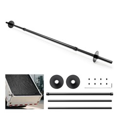 Dump Trailer Tarp Retention Bar with Screws & Hex Key, 71″ – 100″, Black