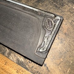 Print Block “ Decorative Background, Football, Letter H “