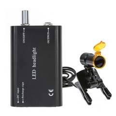 Dental 5W Portable LED Headlight with Filter Plastic Clip Dental Headlamp DY-008