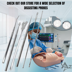 1Pcs Dissecting Probes Curved Hook Needle Point Surgical Instrument German Steel