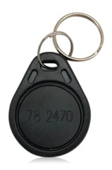 200 RFID Proximity Key Fobs 26 Bit Wiegand H10301 Keyless 125 kHz–Thin, Black