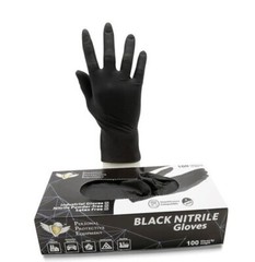 S&G Black Nitrile Gloves Latex Powder Free 3 Mil 1000pcs XS/S/M/L/XL