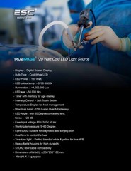 Endoscopy Cold LED Light Source Medical 120W with Storz Type Fiber Optic Cable