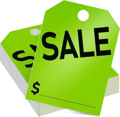 Crtiin 100 Pack Sale Tags Car Sign Dealer 8.46 x 11.81 inch, Green