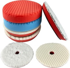7PCS Buffing and Polishing Pad Kit, Compound Buffing Sponge Pads Cutting Pol