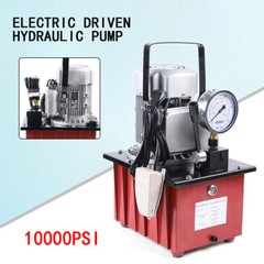 110V 750W Electric Driven Hydraulic Pump Single Acting Manual Valve 10000PSI USA