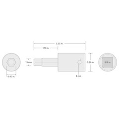 3/8 In. Drive X 13 Mm Hex Bit Impact Socket